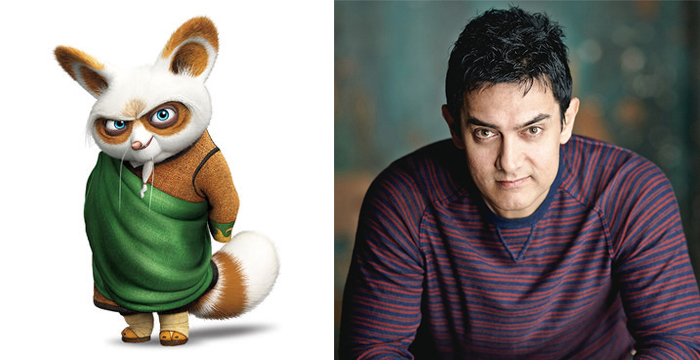 Kung Fu Panda 3 Master Shifu and Aamir Khan